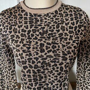 Zara leopard print cropped knit - size M